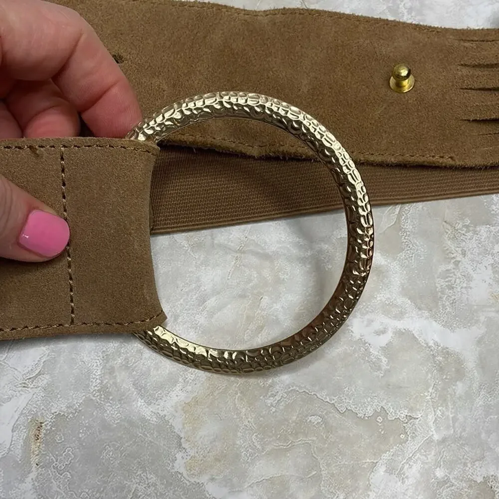 Chico’s wide bohemian suede leather belt